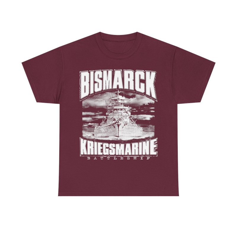 German Battleship Bismarck T-Shirt | WWII Kriegsmarine Naval History Tee