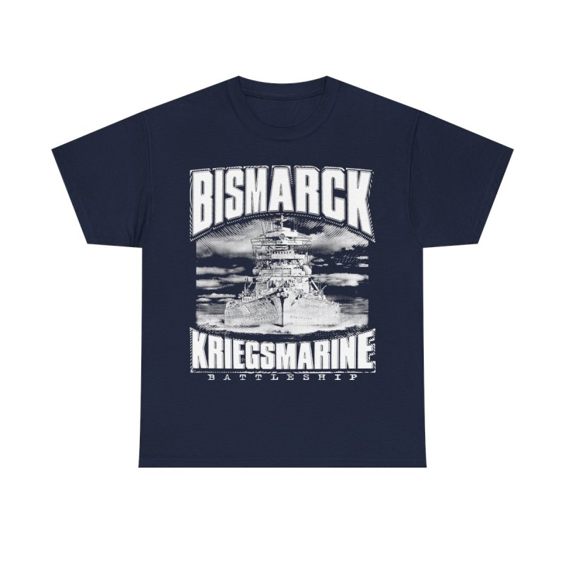 German Battleship Bismarck T-Shirt | WWII Kriegsmarine Naval History Tee