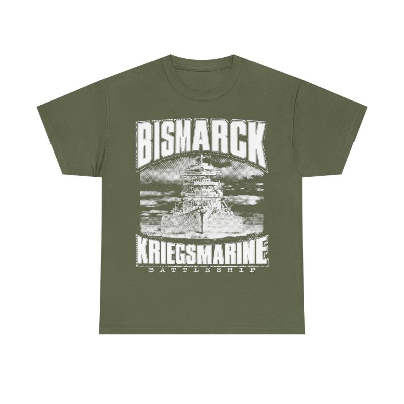 German Battleship Bismarck T-Shirt | WWII Kriegsmarine Naval History Tee