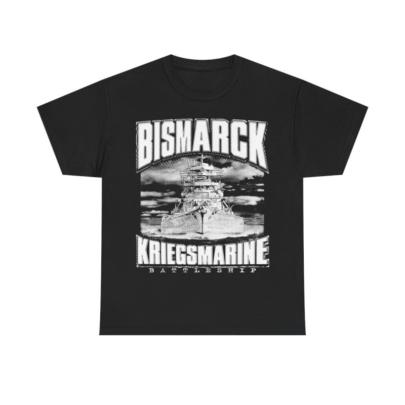 German Battleship Bismarck T-Shirt | WWII Kriegsmarine Naval History Tee