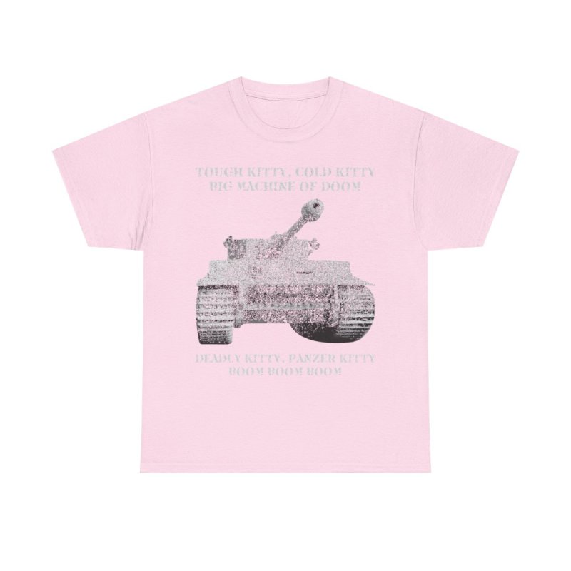 Tough Kitty Panzer Tank T-Shirt | Funny Tiger Tank Meme World War II History Buff Gift