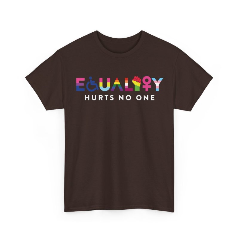 Equality Hurts No One Human Rights LGBTQ Pride Proud Ally | Intersectional Diversity Inclusivity Graphic T-Shirt
