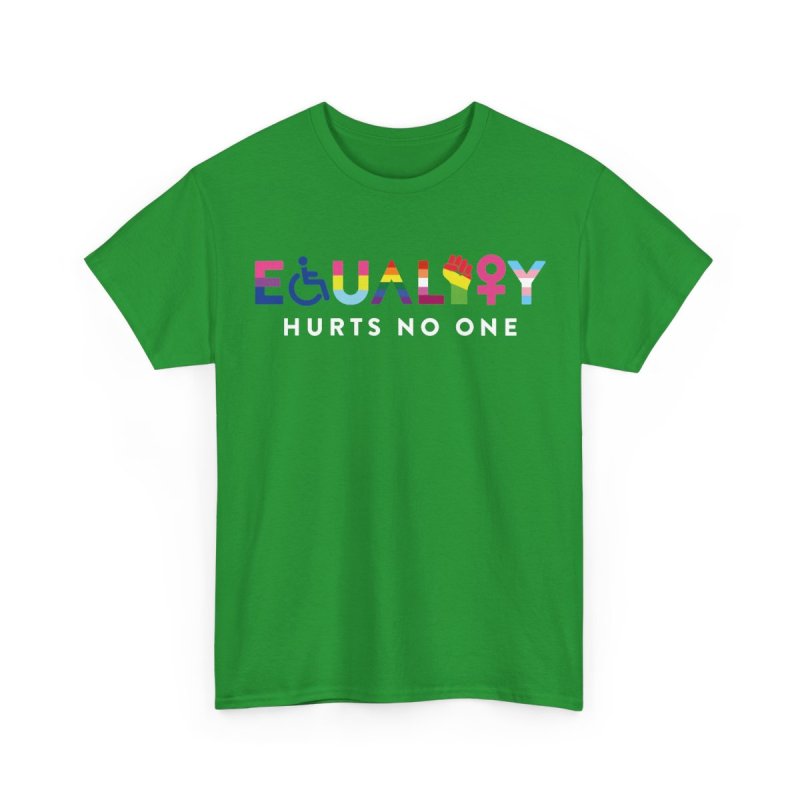 Equality Hurts No One Human Rights LGBTQ Pride Proud Ally | Intersectional Diversity Inclusivity Graphic T-Shirt