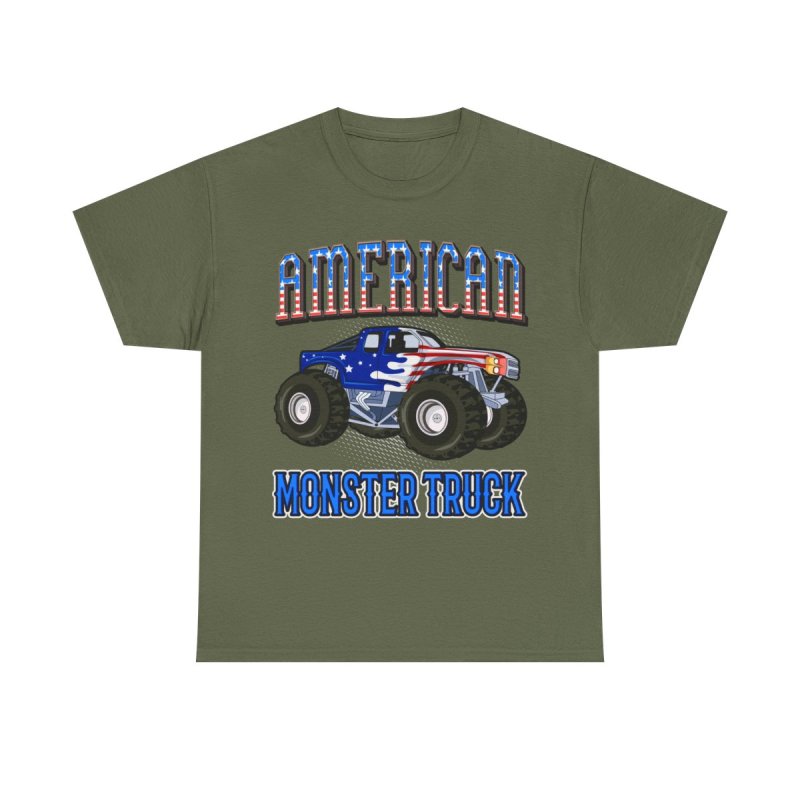 American Monster Truck T-Shirt | Big Foot 4x4 Off-Road Racing Unisex Tee