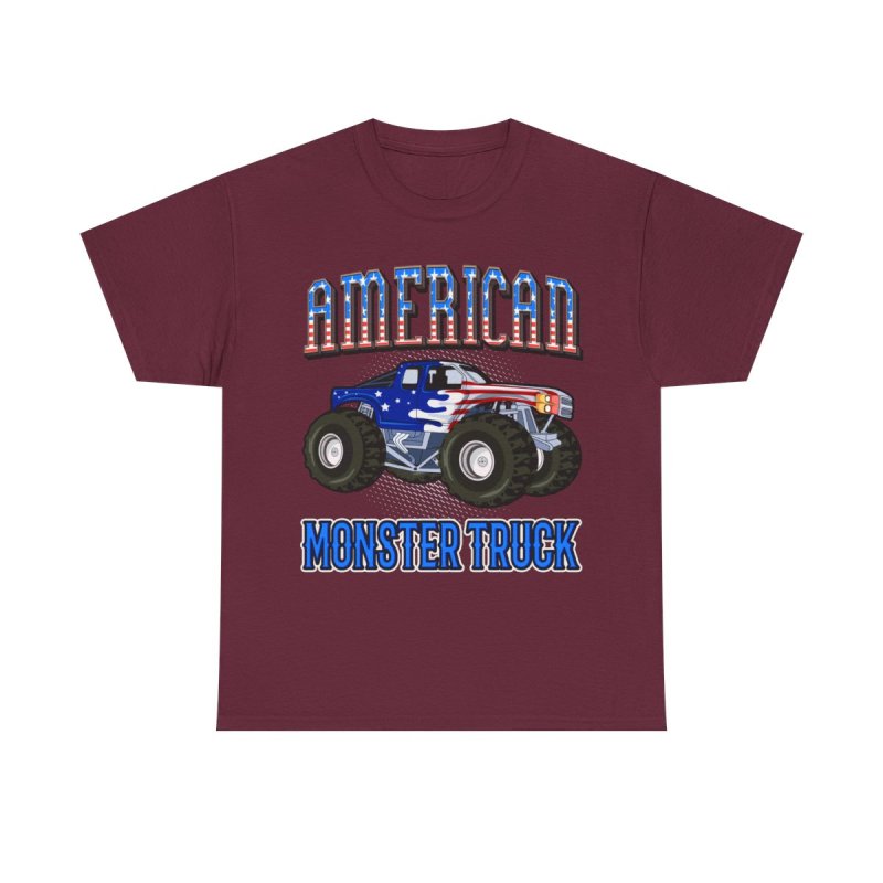 American Monster Truck T-Shirt | Big Foot 4x4 Off-Road Racing Unisex Tee