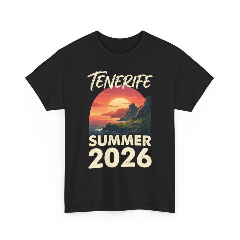 Tenerife Summer 2026 T-Shirt | Spanish Island Sunset Graphic Tee | Canary Islands Vacation Souvenir