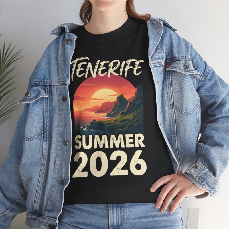 Tenerife Summer 2026 T-Shirt | Spanish Island Sunset Graphic Tee | Canary Islands Vacation Souvenir