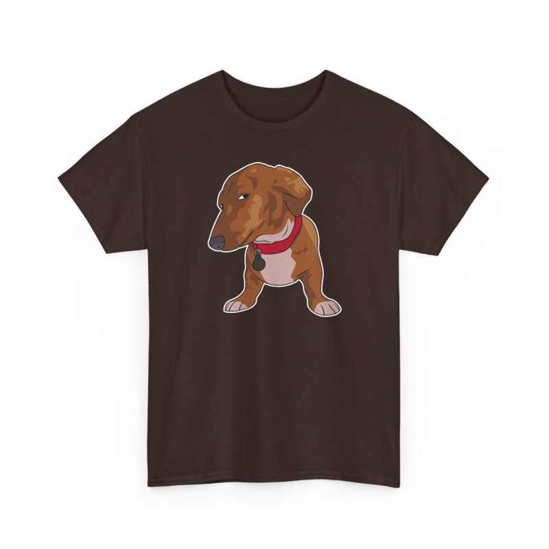 Cute Side Eye Meme Dachshund Graphic T-Shirt – Funny Wiener Dog Unisex Tee