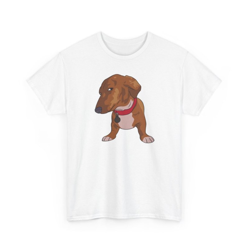 Cute Side Eye Meme Dachshund Graphic T-Shirt – Funny Wiener Dog Unisex Tee