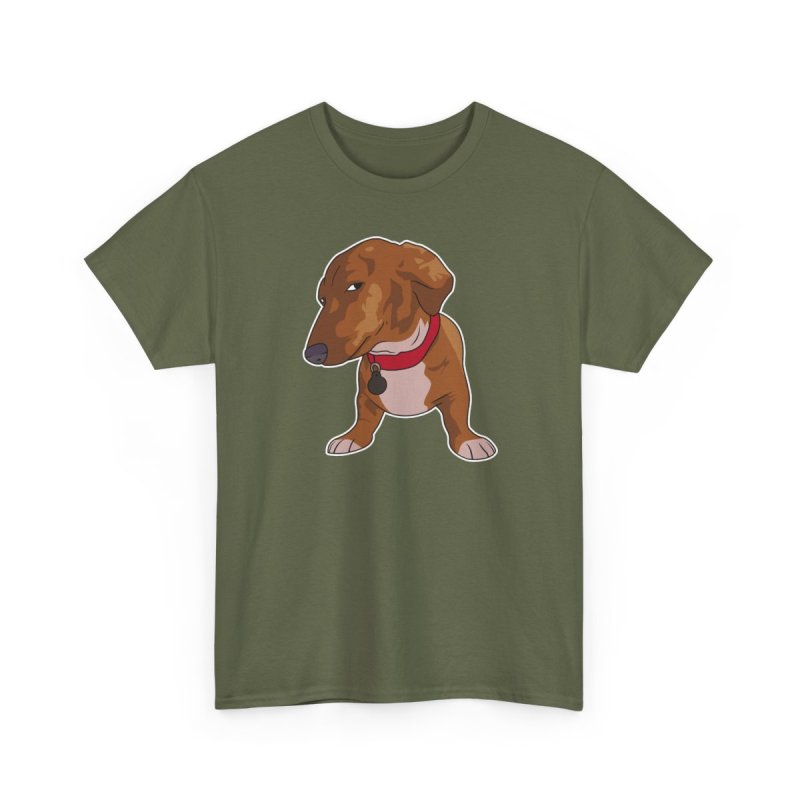 Cute Side Eye Meme Dachshund Graphic T-Shirt – Funny Wiener Dog Unisex Tee