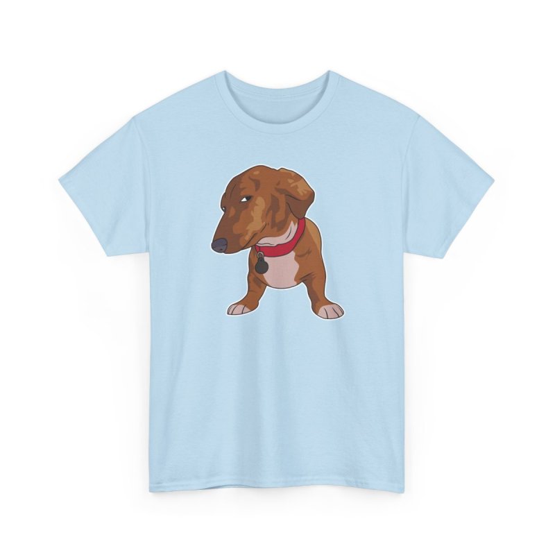 Cute Side Eye Meme Dachshund Graphic T-Shirt – Funny Wiener Dog Unisex Tee