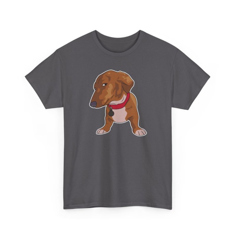 Cute Side Eye Meme Dachshund Graphic T-Shirt – Funny Wiener Dog Unisex Tee
