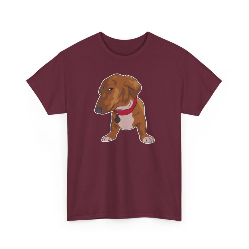 Cute Side Eye Meme Dachshund Graphic T-Shirt – Funny Wiener Dog Unisex Tee