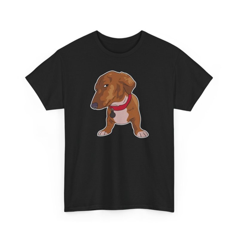 Cute Side Eye Meme Dachshund Graphic T-Shirt – Funny Wiener Dog Unisex Tee