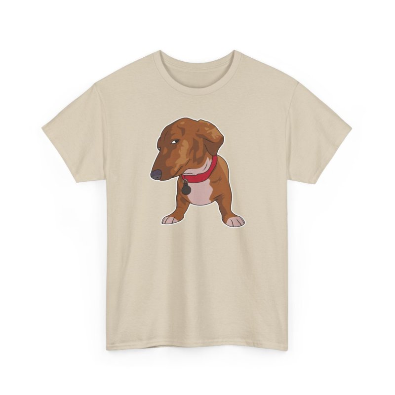 Cute Side Eye Meme Dachshund Graphic T-Shirt – Funny Wiener Dog Unisex Tee