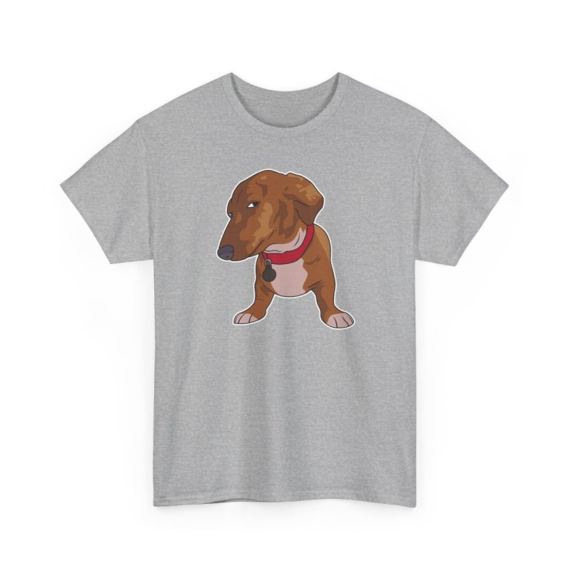 Cute Side Eye Meme Dachshund Graphic T-Shirt – Funny Wiener Dog Unisex Tee