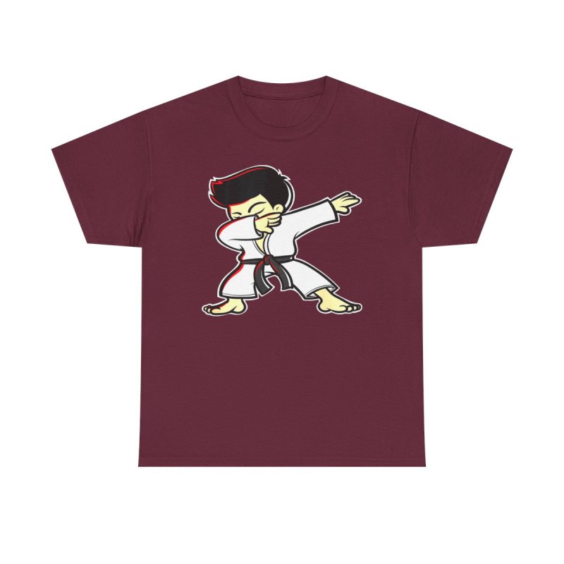 Martial Arts Dab T-Shirt | Funny Karate Taekwondo Dabbing Unisex Heavy Cotton Tee