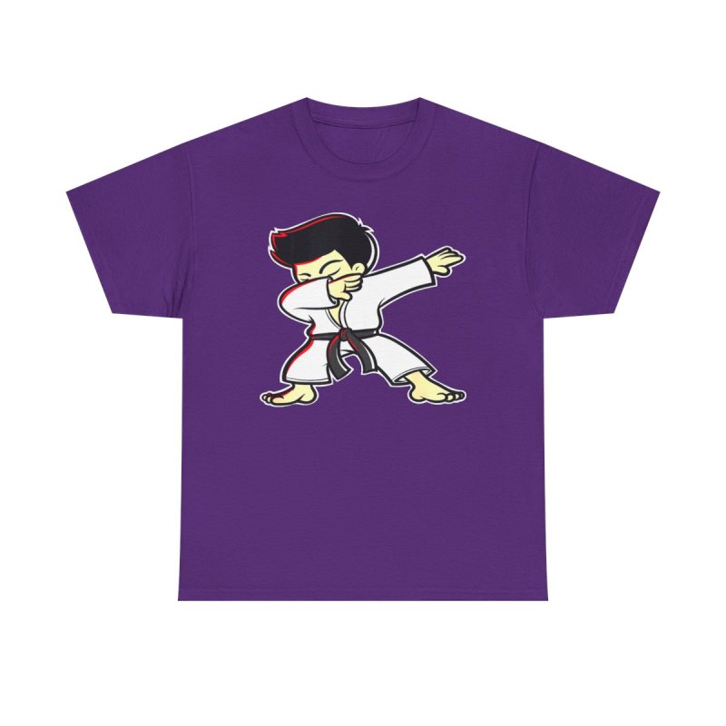 Martial Arts Dab T-Shirt | Funny Karate Taekwondo Dabbing Unisex Heavy Cotton Tee