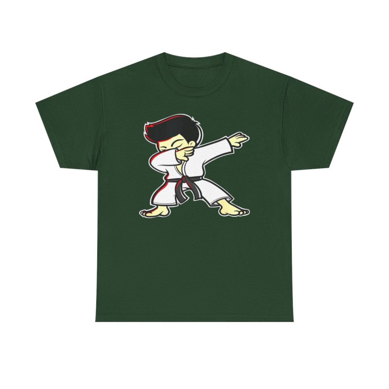 Martial Arts Dab T-Shirt | Funny Karate Taekwondo Dabbing Unisex Heavy Cotton Tee