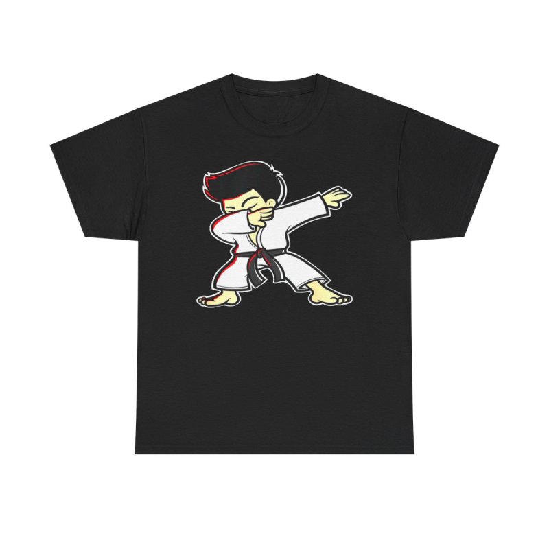 Martial Arts Dab T-Shirt | Funny Karate Taekwondo Dabbing Unisex Heavy Cotton Tee