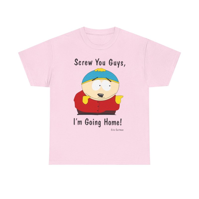 Cartman's Classic Exit T-Shirt | "Screw You Guys, I'm Going Home" Quote Tee
