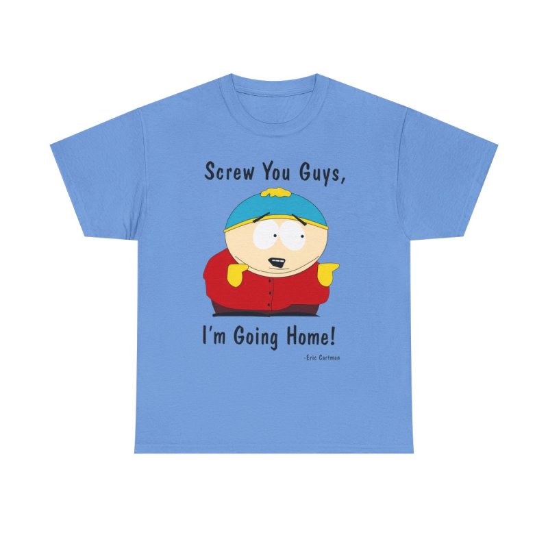 Cartman's Classic Exit T-Shirt | "Screw You Guys, I'm Going Home" Quote Tee