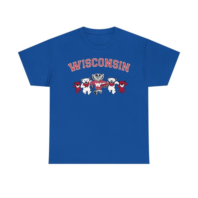 Wisconsin Bucky Badger T-Shirt | UW Madison Dancing Bears Collegiate Tee