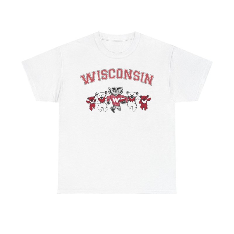 Wisconsin Bucky Badger T-Shirt | UW Madison Dancing Bears Collegiate Tee