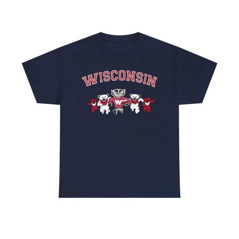 Wisconsin Bucky Badger T-Shirt | UW Madison Dancing Bears Collegiate Tee