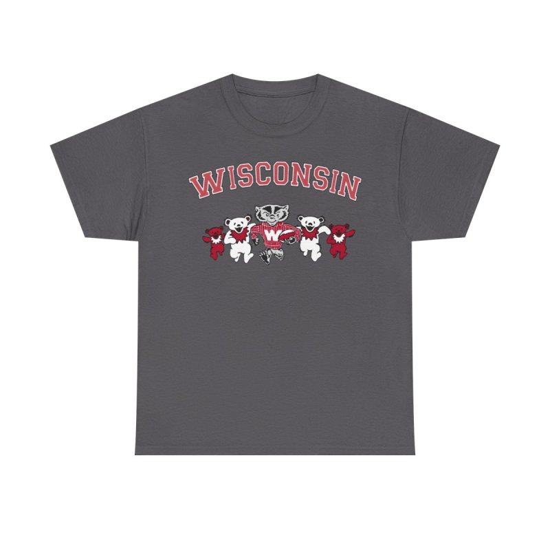 Wisconsin Bucky Badger T-Shirt | UW Madison Dancing Bears Collegiate Tee