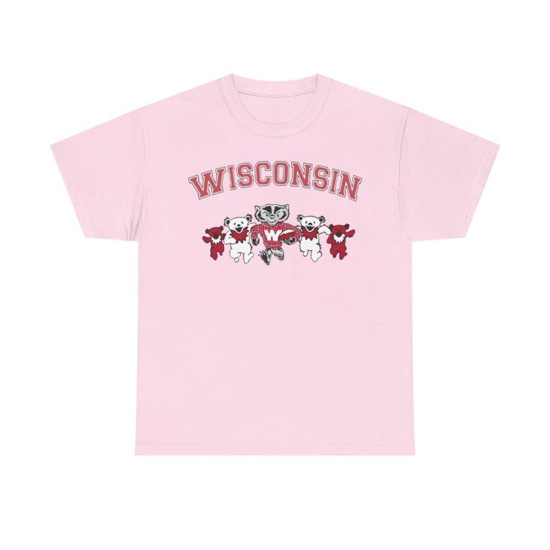 Wisconsin Bucky Badger T-Shirt | UW Madison Dancing Bears Collegiate Tee