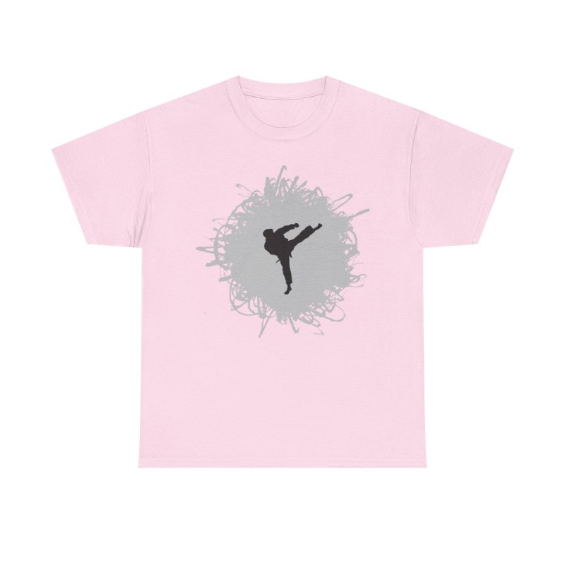 Karate Action Scribble Style T-Shirt | Martial Arts Sketch Art Tee