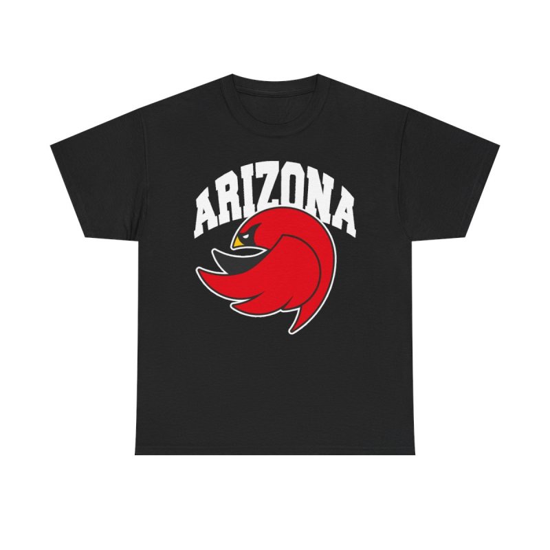 Arizona Cardinals Heavy Cotton Tee | Vintage Retro Bird Mascot Graphic T-Shirt | Football Fan Game Day Apparel