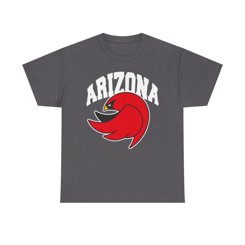 Arizona Cardinals Heavy Cotton Tee | Vintage Retro Bird Mascot Graphic T-Shirt | Football Fan Game Day Apparel