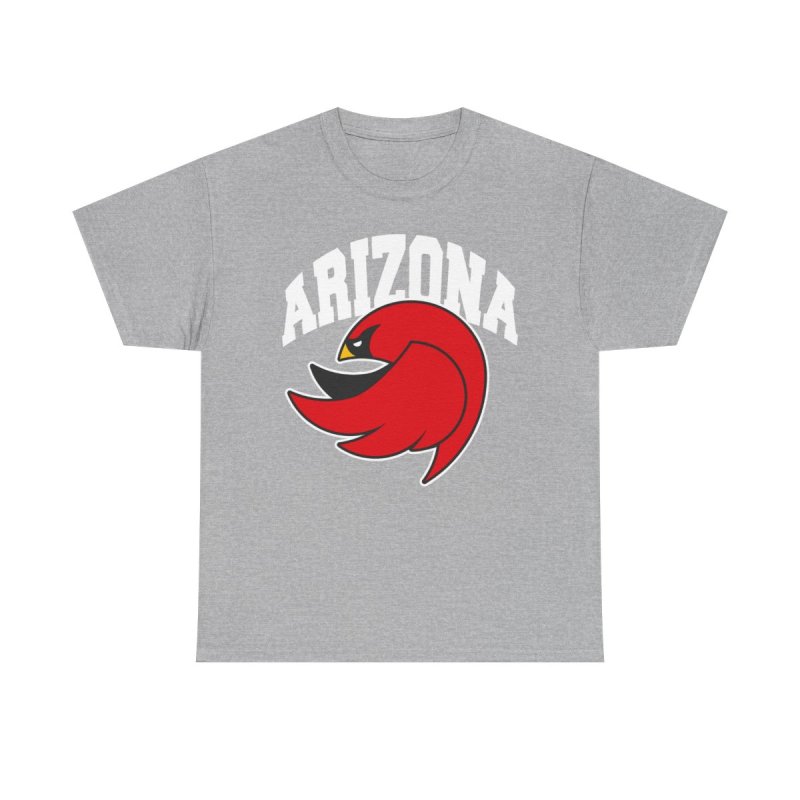 Arizona Cardinals Heavy Cotton Tee | Vintage Retro Bird Mascot Graphic T-Shirt | Football Fan Game Day Apparel