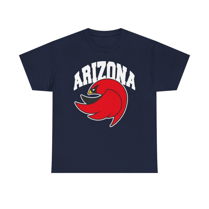 Arizona Cardinals Heavy Cotton Tee | Vintage Retro Bird Mascot Graphic T-Shirt | Football Fan Game Day Apparel