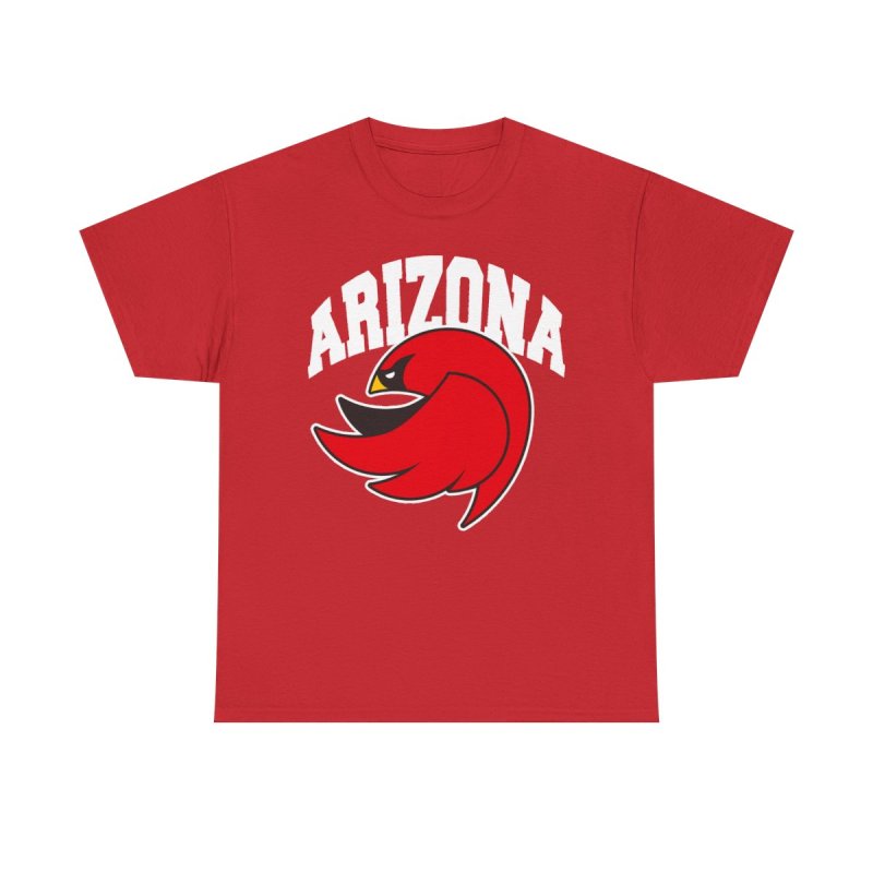 Arizona Cardinals Heavy Cotton Tee | Vintage Retro Bird Mascot Graphic T-Shirt | Football Fan Game Day Apparel
