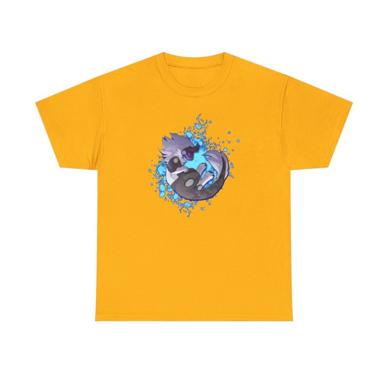 Protogen In Blue T-Shirt | Cybernetic Furry | Futuristic Energy Splash Character Graphic Tee