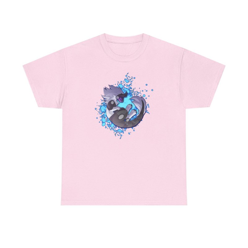 Protogen In Blue T-Shirt | Cybernetic Furry | Futuristic Energy Splash Character Graphic Tee