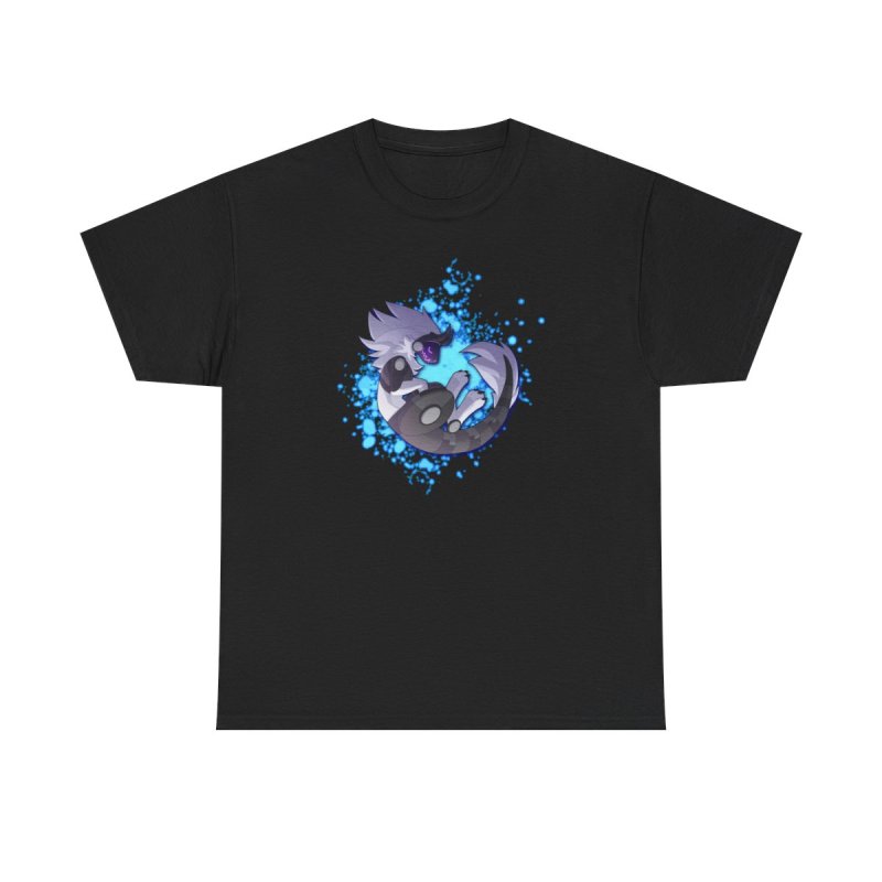 Protogen In Blue T-Shirt | Cybernetic Furry | Futuristic Energy Splash Character Graphic Tee