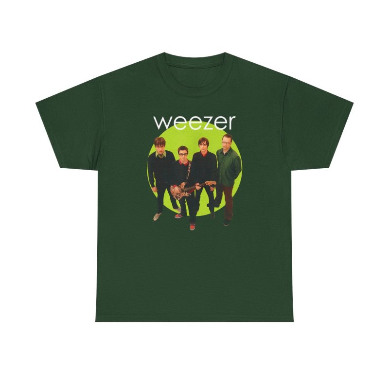 Weezer Green Album T-Shirt | Weezer Band Lineup Graphic Tee | 2000s Power Pop Merch