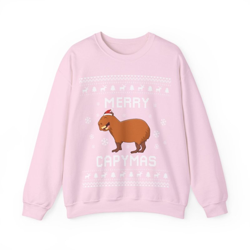 Capybara Inu Ugly Christmas Sweatshirt | Cute & Cozy Capy Holiday Sweater