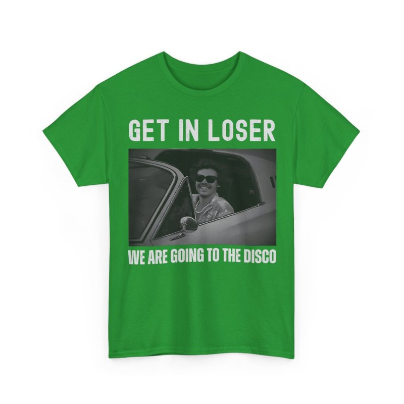 Harry Styles Get In Loser We Are Going To The Disco Shirt | Retro Pop Music Fan Graphic T-Shirt | Vintage Style Concert Tour Aesthetic Apparel