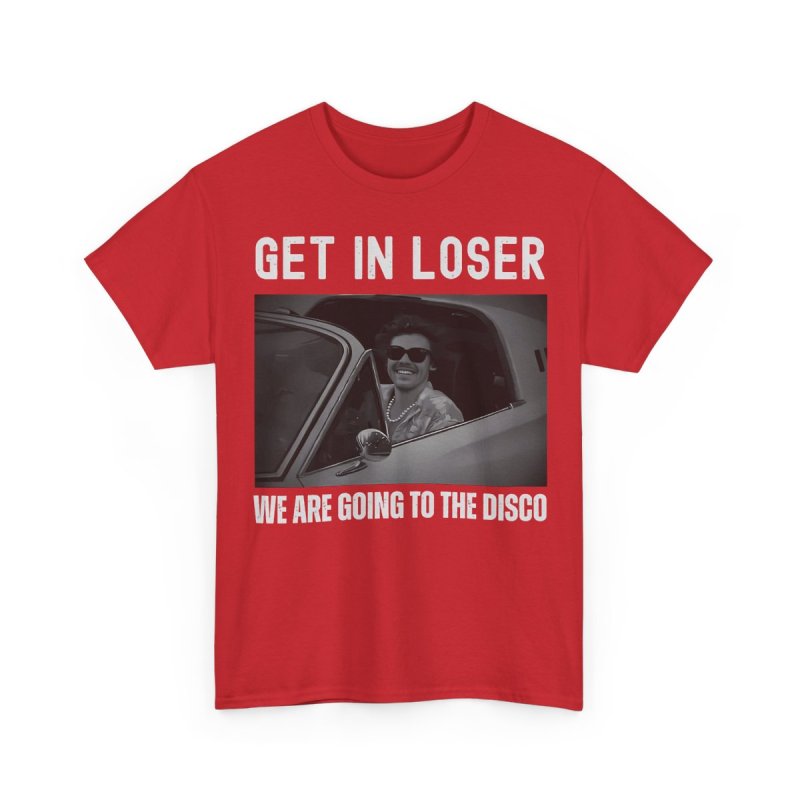 Harry Styles Get In Loser We Are Going To The Disco Shirt | Retro Pop Music Fan Graphic T-Shirt | Vintage Style Concert Tour Aesthetic Apparel