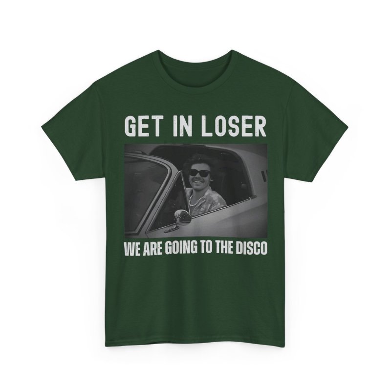 Harry Styles Get In Loser We Are Going To The Disco Shirt | Retro Pop Music Fan Graphic T-Shirt | Vintage Style Concert Tour Aesthetic Apparel