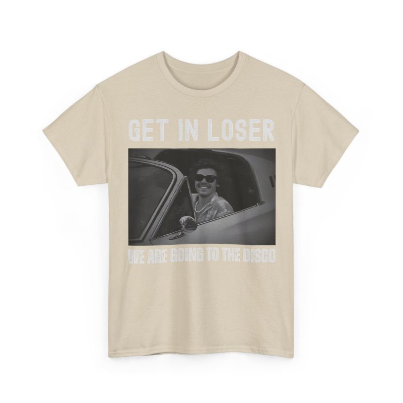 Harry Styles Get In Loser We Are Going To The Disco Shirt | Retro Pop Music Fan Graphic T-Shirt | Vintage Style Concert Tour Aesthetic Apparel