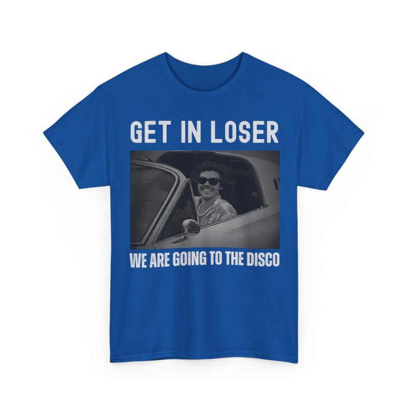 Harry Styles Get In Loser We Are Going To The Disco Shirt | Retro Pop Music Fan Graphic T-Shirt | Vintage Style Concert Tour Aesthetic Apparel