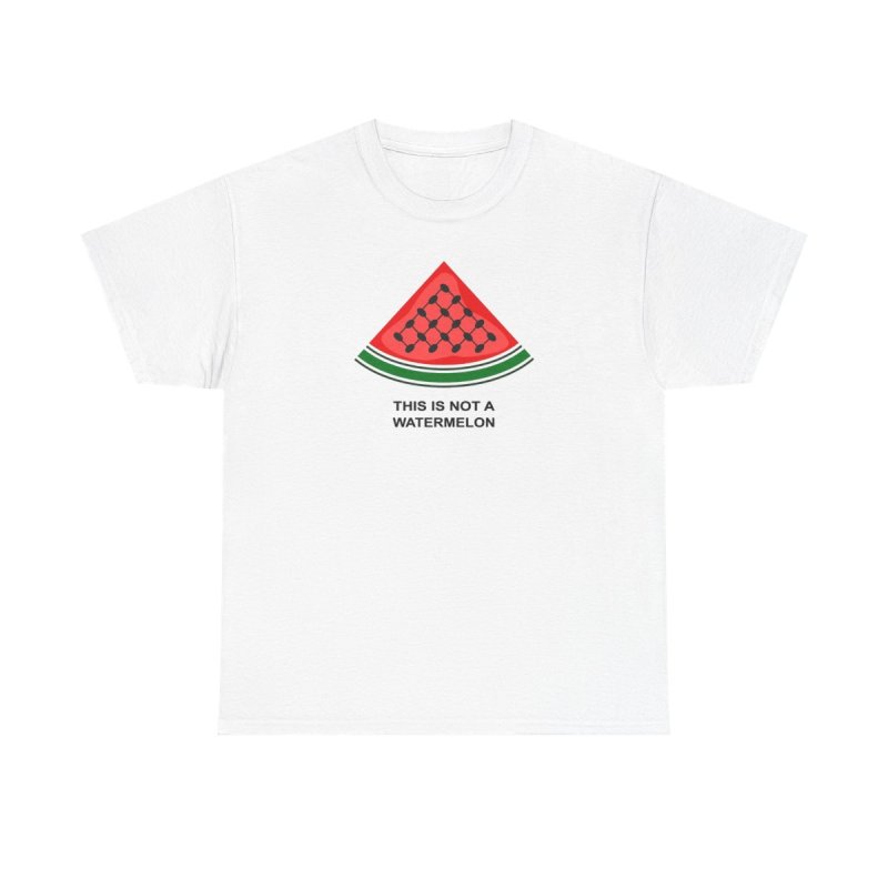Palestine Watermelon T-Shirt | "This is Not a Watermelon" Keffiyeh Pattern Shirt