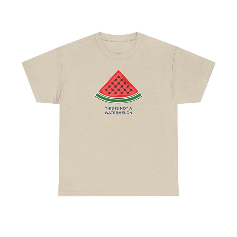 Palestine Watermelon T-Shirt | "This is Not a Watermelon" Keffiyeh Pattern Shirt