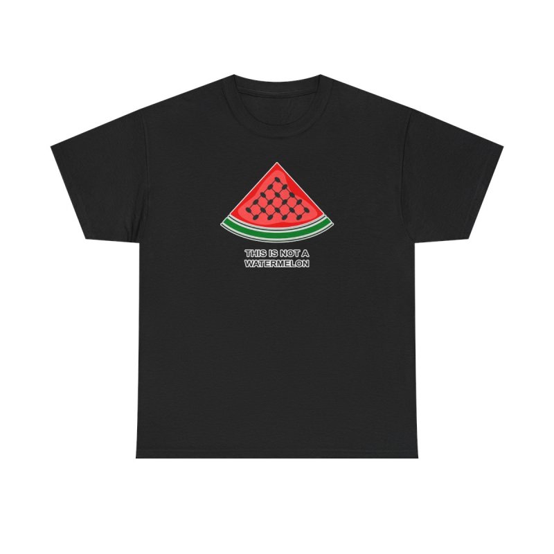 Palestine Watermelon T-Shirt | "This is Not a Watermelon" Keffiyeh Pattern Shirt